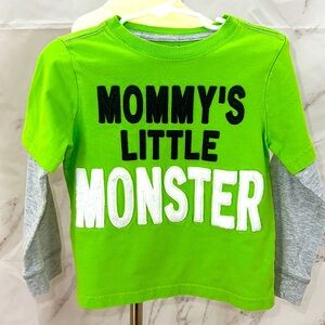 Mommys little monster crazy 8s 3t longs sleeve t shirt